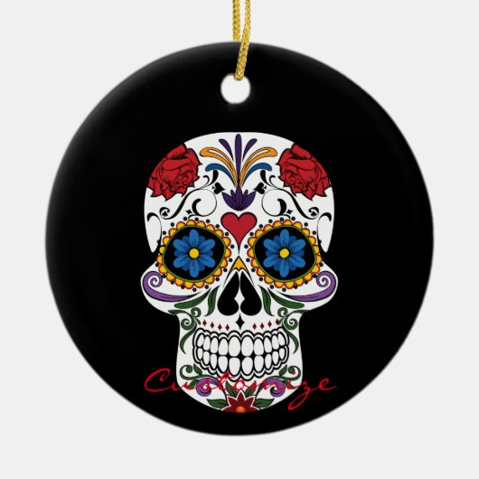 人間飾スカルアートサンダー_コーブ セラミックオーナメント (正面)