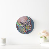 人間骨格スカル抽象芸術解剖学 ラウンド壁時計 (ホーム)