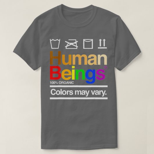 人間100色はLGBTオーガニック Pridによって異なる場合がある Tシャツ (デザイン正面)