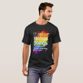 人間100色オーガニックはLgbt Pridによって異なる Tシャツ (正面フル)