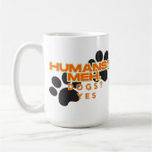 人間？どうでも。犬？最高！カスタマイズ可能 コーヒーマグカップ (左)