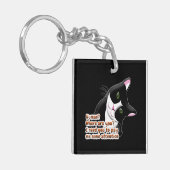 人間？どこにいる？猫 キーホルダー (正面左)