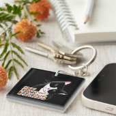 人間？どこにいる？猫 キーホルダー (正面右)