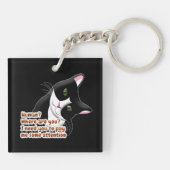 人間？どこにいる？猫 キーホルダー (裏面)