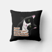 人間？どこにいる？猫 クッション (裏面)