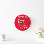 人間 ラウンド壁時計 (ホーム)