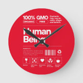 人間 ラウンド壁時計 (正面)