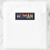 人間 楕円形シール (バッグ)