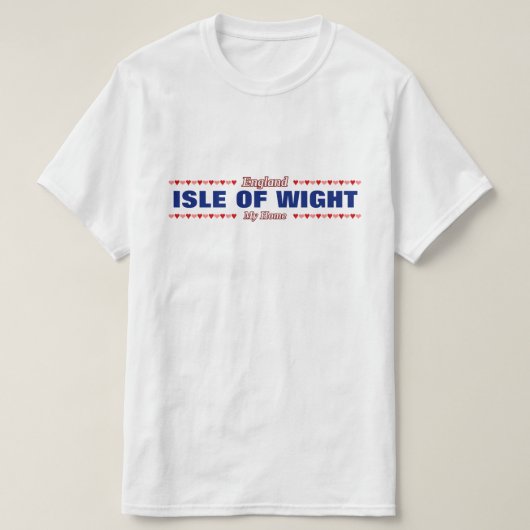 人間-私の家庭のイギリスの島; ハート Tシャツ (デザイン正面)