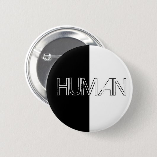 人間 缶バッジ (正面&裏面)