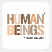 人間 – 色は異なる場合がある スクエアシール (正面)