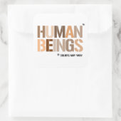 人間：色は異なる場合がある スクエアシール (バッグ)