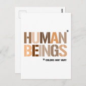 人間:色は異なる場合がある ポストカード (正面/裏面)