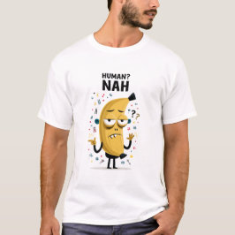 人間?違うね 面白い 黄色い エイリアン キャラクター ギフト Tシャツ