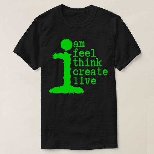 人間Am Iライフの指示1 Tシャツ (デザイン正面)