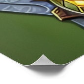 人間orc小妖精や小人ハイブリッドのポートレート | AI Art ポスター (角)