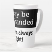 人離れ手ユーモア カフェラテマグ (右アングル)