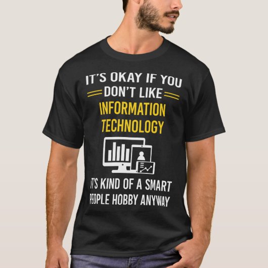 人頭が切れる々の情報技術 Tシャツ (正面)