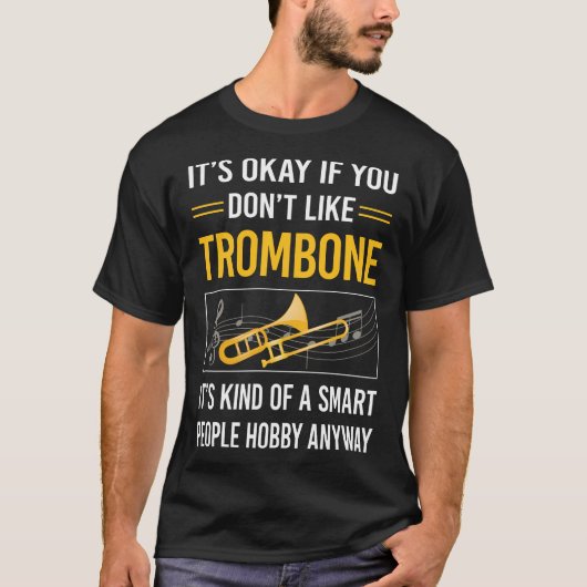 人頭が切れる々トロンボーン奏者 Tシャツ (正面)