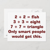 人頭が切れる数Mathはがき ポストカード (正面/裏面)