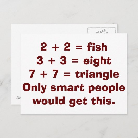 人頭が切れる数Mathはがき ポストカード (正面/裏面)