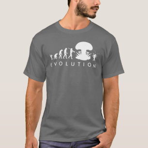 人類とゴキブリの進化の変遷 楽しい進化チャート Tシャツ