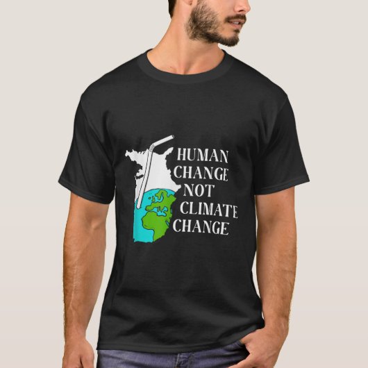 人類による気候変動 地球温暖化 環境問題 Tシャツ (正面)
