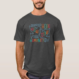 人類のための平和な希望を共有する Tシャツ
