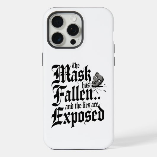 人類の仮面の崩壊 iPhoneケース (裏面)