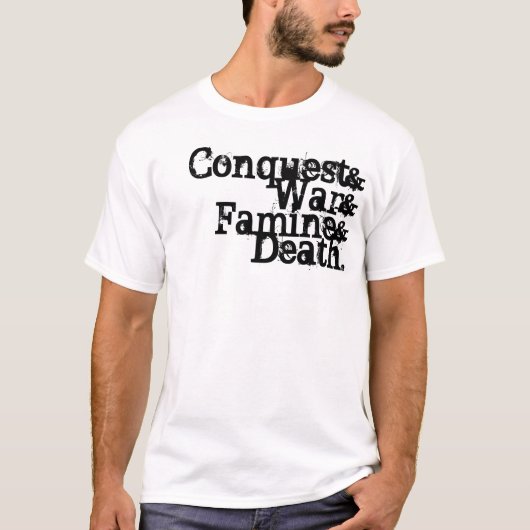 人類の四大災害 Tシャツ (正面)