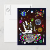 人類の手宇宙はがき ポストカード (正面/裏面)