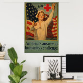 人類の挑戦に対するアメリカの答え ポスター (ホームオフィス)