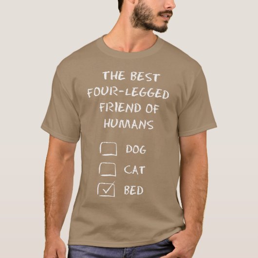 人類の最高の四本足の友達 Tシャツ (正面)