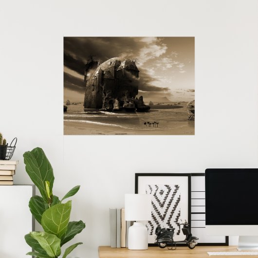 人類の生息地 ポスター (ホームオフィス)