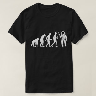 人類の進化に関する宇宙飛行士の進化の日 Tシャツ