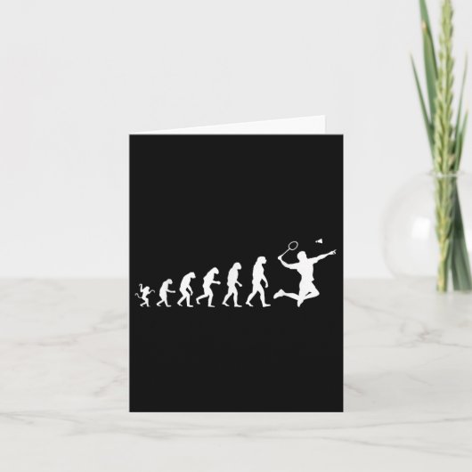 人類の進化のためのバドミントン カード (正面)
