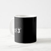 人類の進化のためのバドミントン コーヒーマグカップ (正面左)