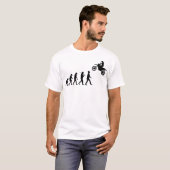 人類の進化モトクロスジャンプ Tシャツ (正面フル)