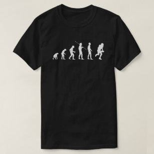人類の進化・アメッおもしろいクフットボールwv tシャツ