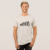 人類の進化 ギタリスト - ミュージシャン ギフト トライブレンドTシャツ (正面全面)