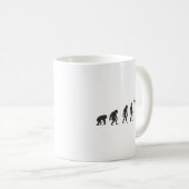 人類の進化 コーヒーマグカップ (正面右)