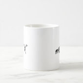 人類の進化 コーヒーマグカップ (中央)