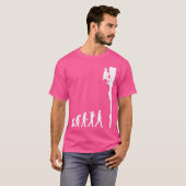 人類の進化 ロッククライミング エイドクライミング F Tシャツ (正面フル)