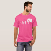 人類の進化 ロッククライミング ボルダリング 登山 Tシャツ (正面フル)