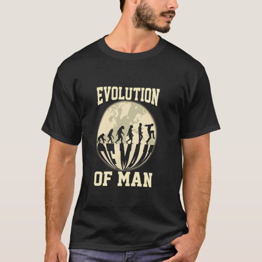 人類の進化 Tシャツ (正面)