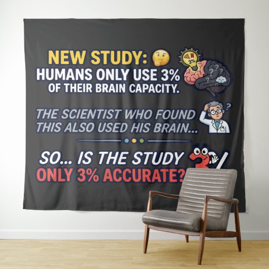 人類は脳の3%しか使っていない 面白い科学 タペストリー (インサイチュ(横))