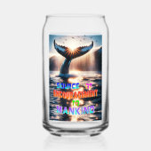 人類への勇気付けられる源 ガラス缶 (正面)