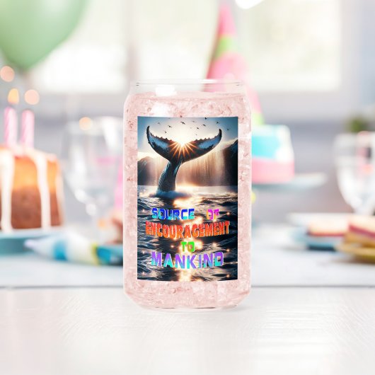 人類への勇気付けられる源 ガラス缶 (インサイチュ (バースデー))