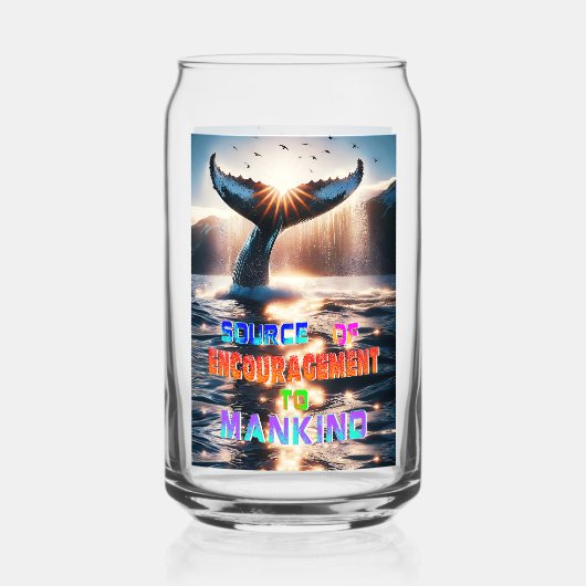 人類への勇気付けられる源 ガラス缶 (裏面)