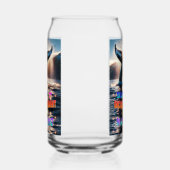 人類への勇気付けられる源 ガラス缶 (右)